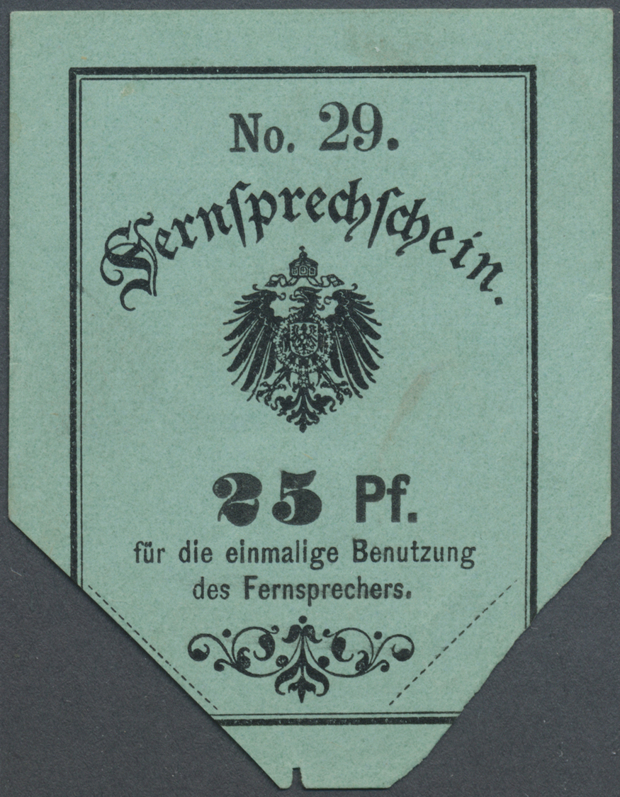 GA Deutsches Reich - Ganzsachen: 1889, 25 Pf "Fernsprechschein" Schwarz Auf Graublau, No. 29 Sauber Geb - Andere & Zonder Classificatie