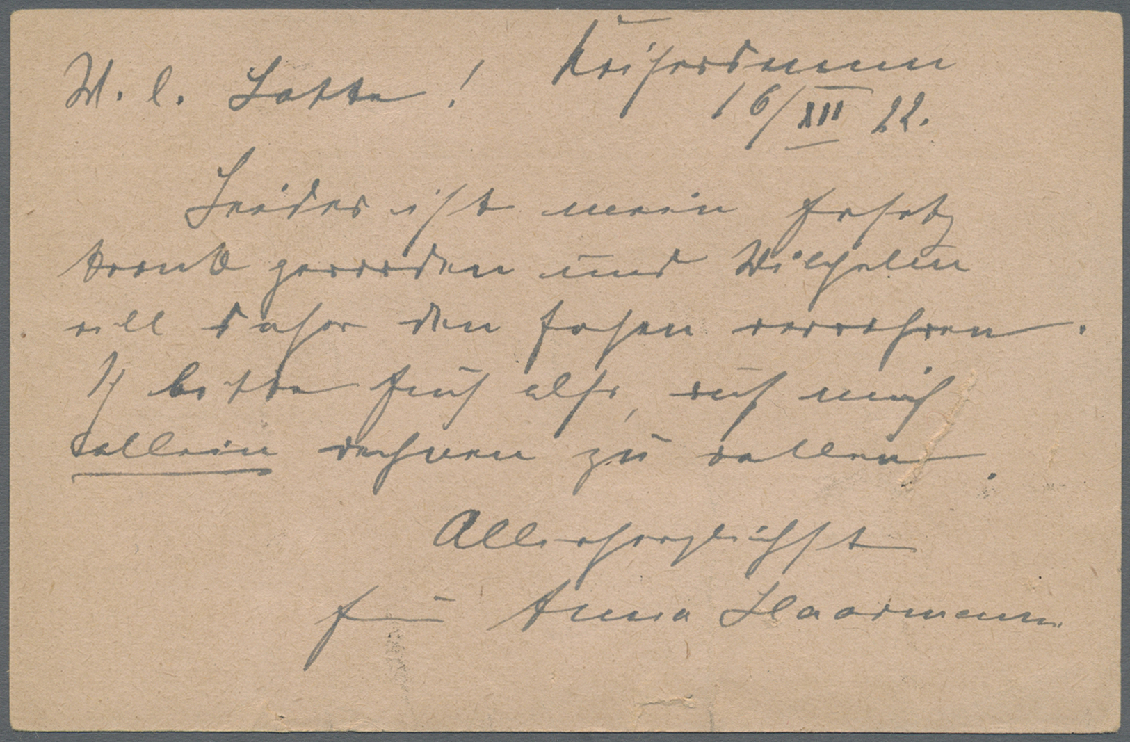 GA Deutsches Reich - Ganzsachen: 1922, 200 Pf Lila Rohrpostkarte Mit Zusatzfrankatur 8 Und 30 Mark Post - Autres & Non Classés