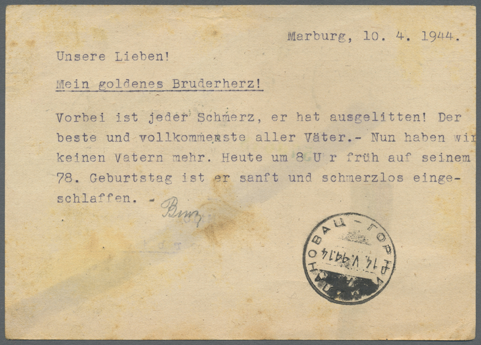 GA Deutsches Reich - Ganzsachen: 1943, 15 Pfg Hindenburg Auslands-Ganzsachenkarte und 15 Pfg Hitler des