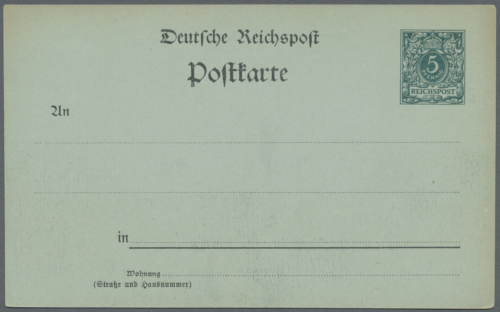 GA Deutsches Reich - Privatganzsachen: 1895 (ca). Privat-Postkarte 5 Pf Ziffer "Gruss Aus Culm" Mit Rs. - Autres & Non Classés