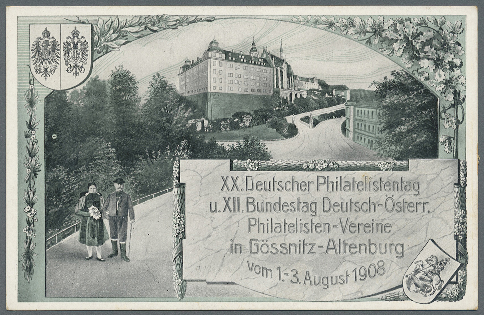 GA Deutsches Reich - Privatganzsachen: 1908, Lot Von 10 Privat-Postkarten 3 Pf Germania "XX. Dt. Philat - Autres & Non Classés