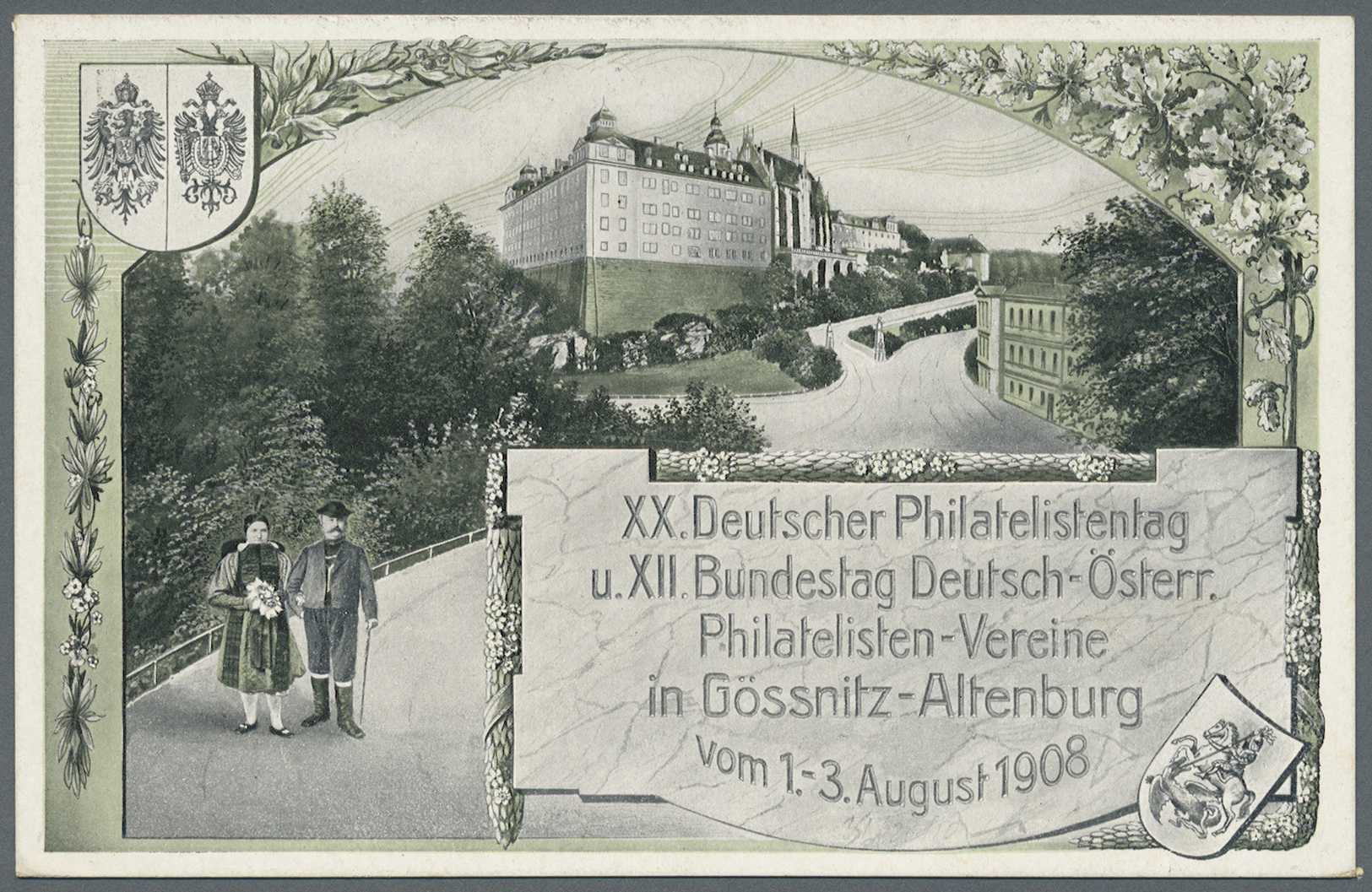 GA Deutsches Reich - Privatganzsachen: 1908, Lot Von 10 Privat-Postkarten 3 Pf Germania "XX. Dt. Philat - Andere & Zonder Classificatie