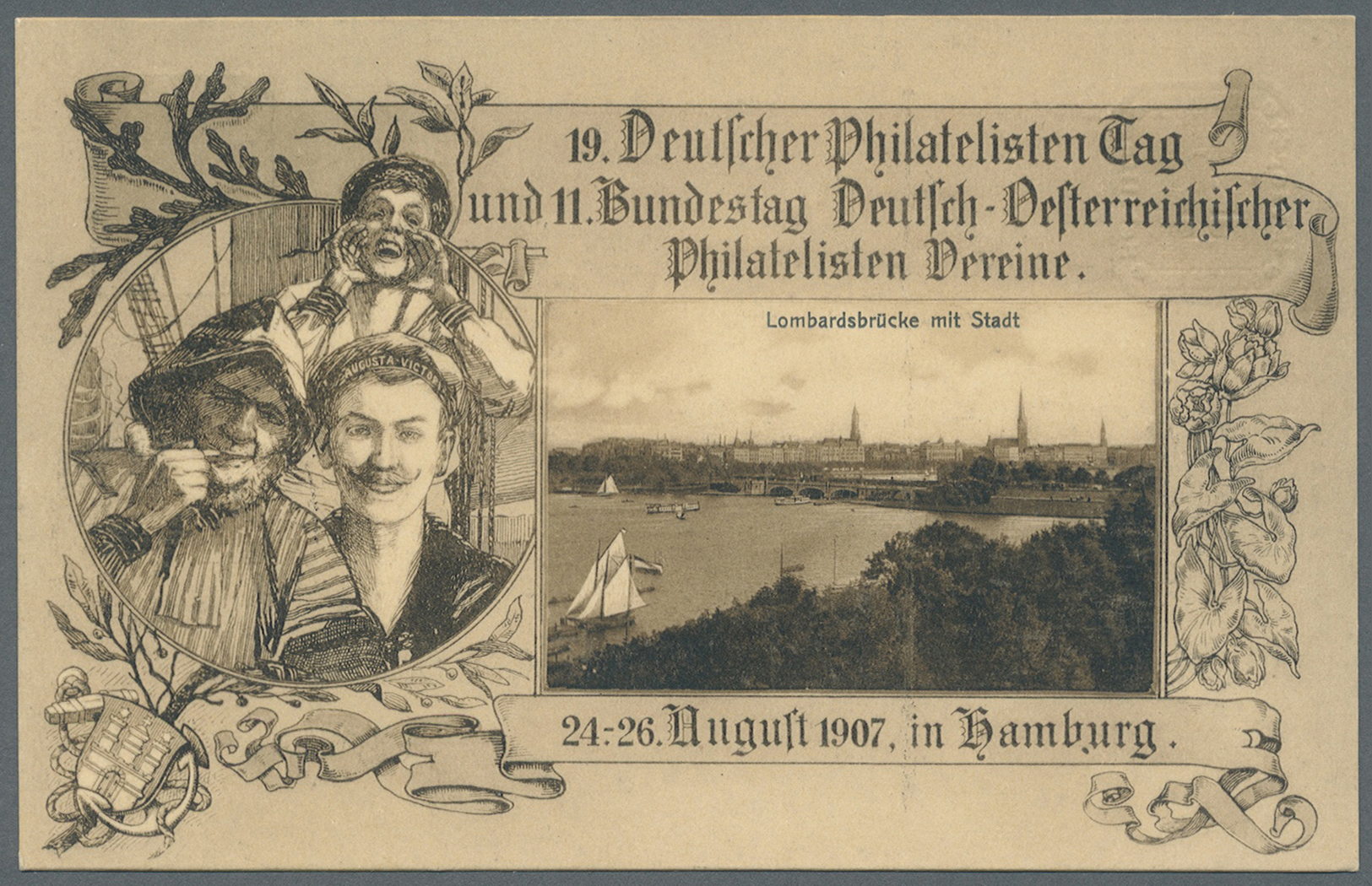 GA Deutsches Reich - Privatganzsachen: 1907, Lot von 15 Privat-Postkarten 5 Pf Germania "19. Dt. Philat