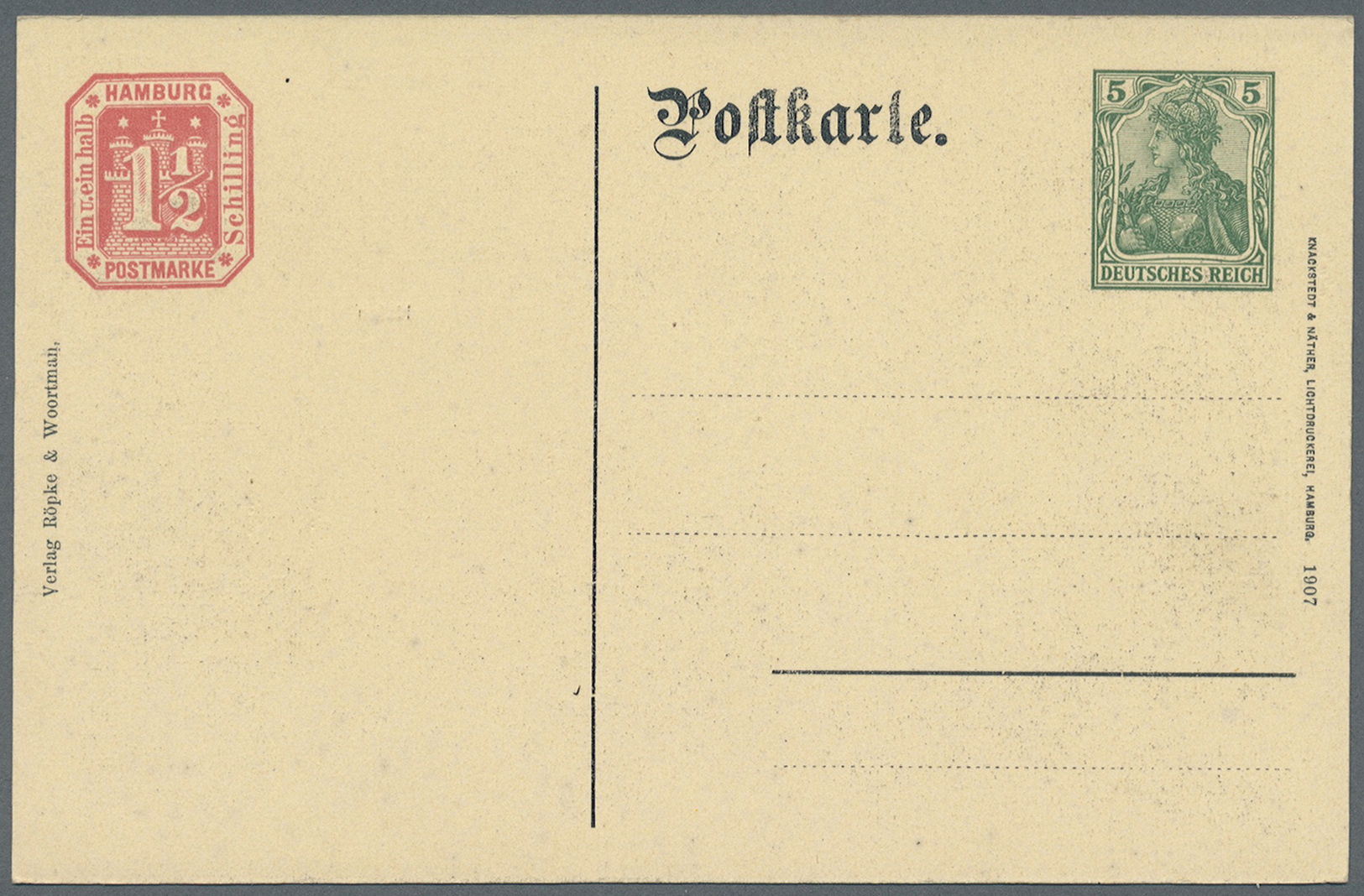 GA Deutsches Reich - Privatganzsachen: 1907, Lot von 15 Privat-Postkarten 5 Pf Germania "19. Dt. Philat