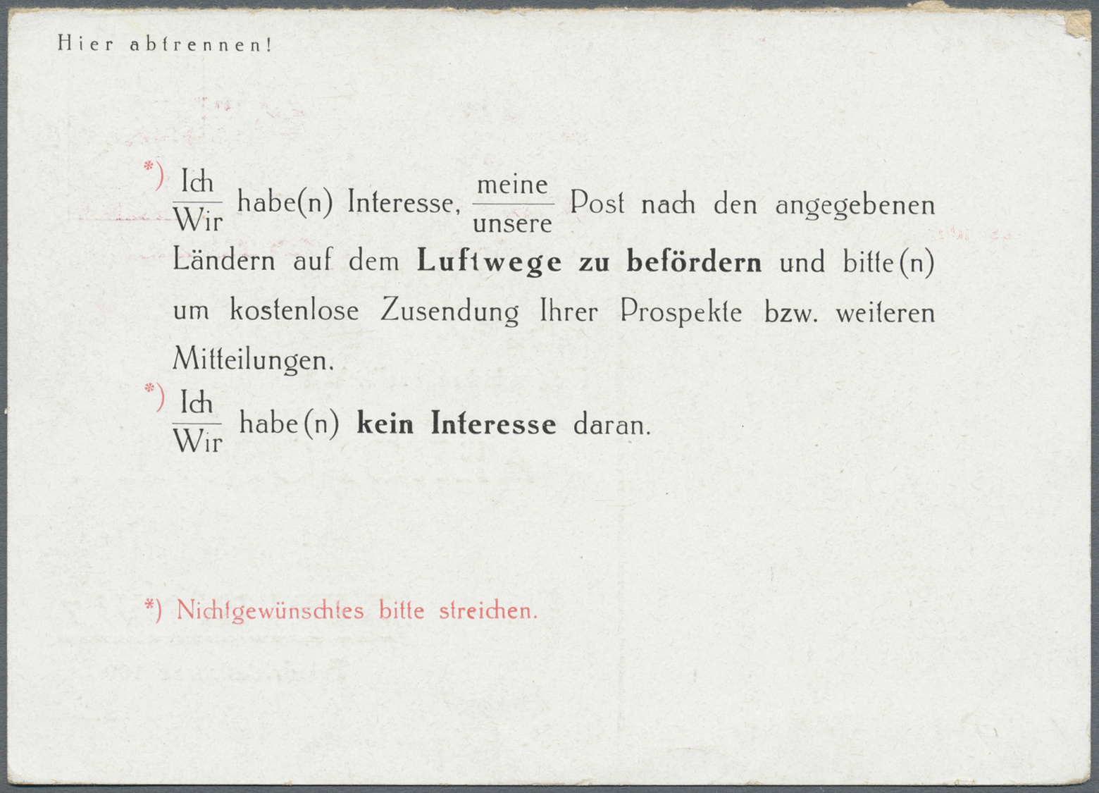 GA Deutsches Reich - Privatganzsachen: 1928. Privat-Antwortkarte 3 Pf Ebert "Flugverkehrsgesellschaft A - Andere & Zonder Classificatie