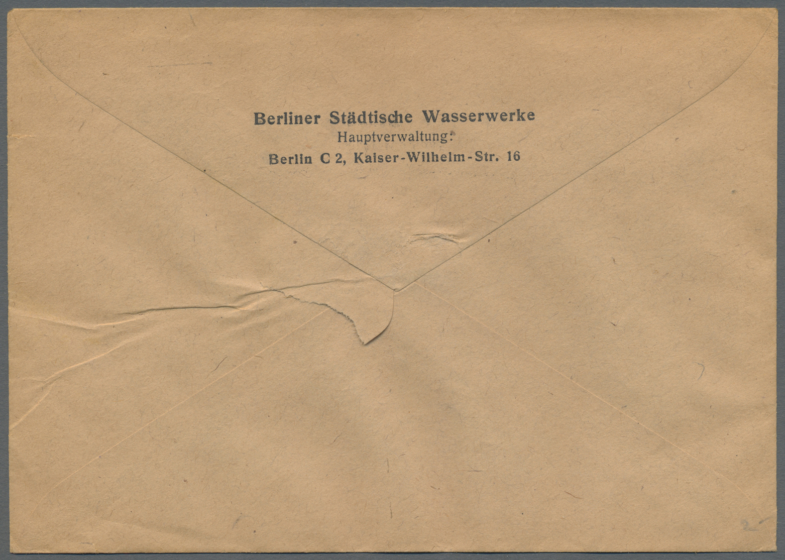 GA Deutsches Reich - Privatganzsachen: 1943. Privat-Umschlag 12 Pf Ziffer "Berliner Wasserwerke". Gebra - Andere & Zonder Classificatie