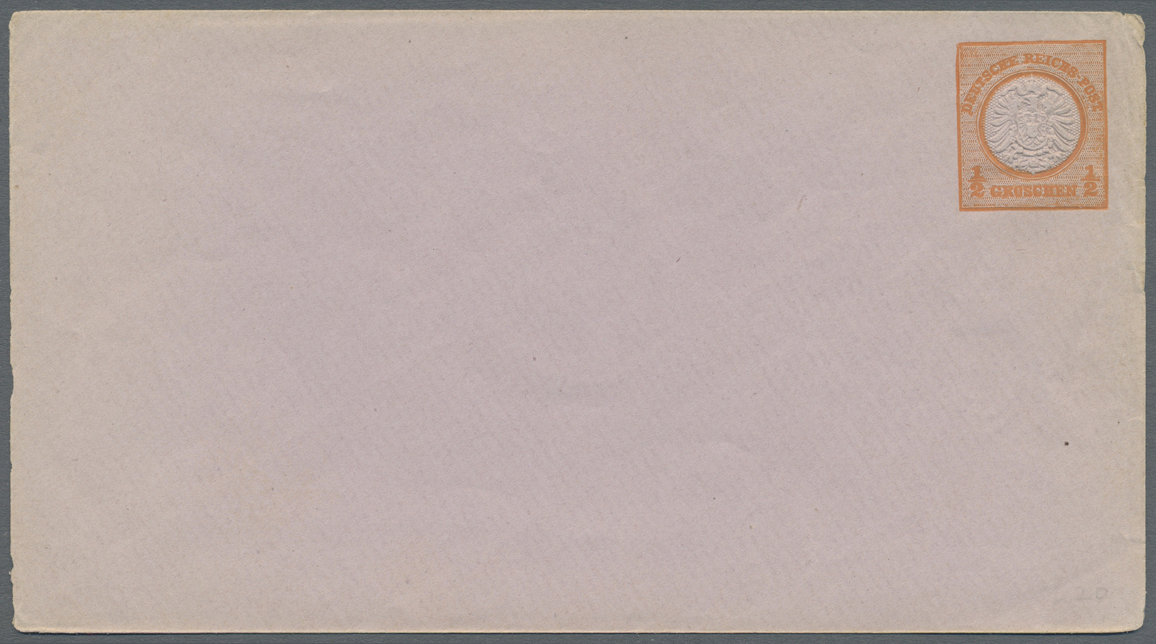 GA Deutsches Reich - Privatganzsachen: 1875 (ca). Privat-Umschlag ½ Groschen Brustschild, Papier Lilaro - Andere & Zonder Classificatie