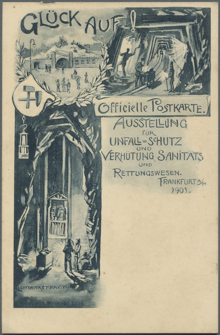 Br Deutsches Reich - Stempel: 1901: FRANKFURT (Main) "AUSSTELLUNG FÜR UNFALL-SCHUTZ UND VERHÜTUNG". SST - Frankeermachines (EMA)