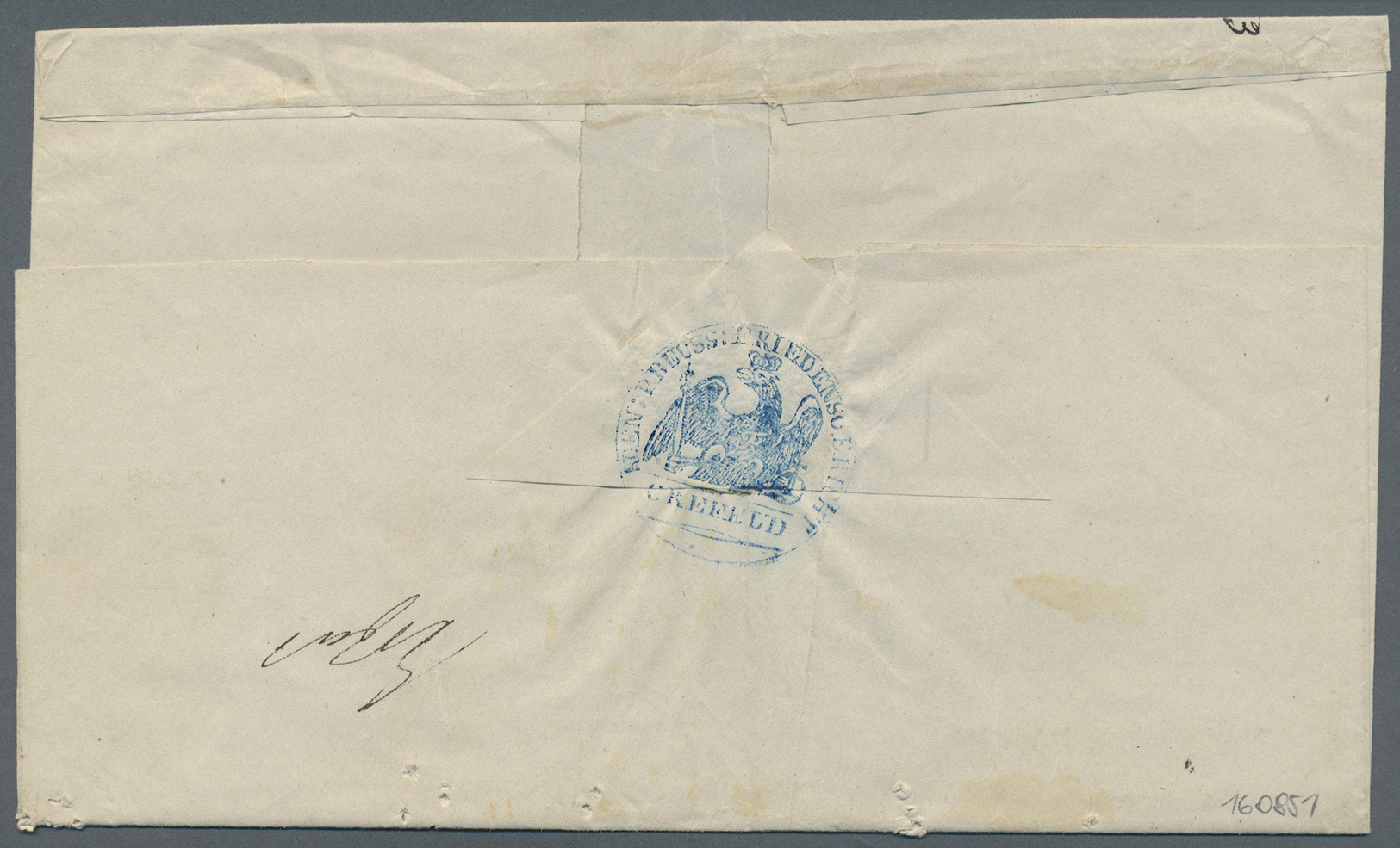 Br Deutsches Reich - Hufeisenstempel: "CREFELD" 21.12.1865, Postvorschußbrief Mit Klaren Stempel "Crefe - Frankeermachines (EMA)