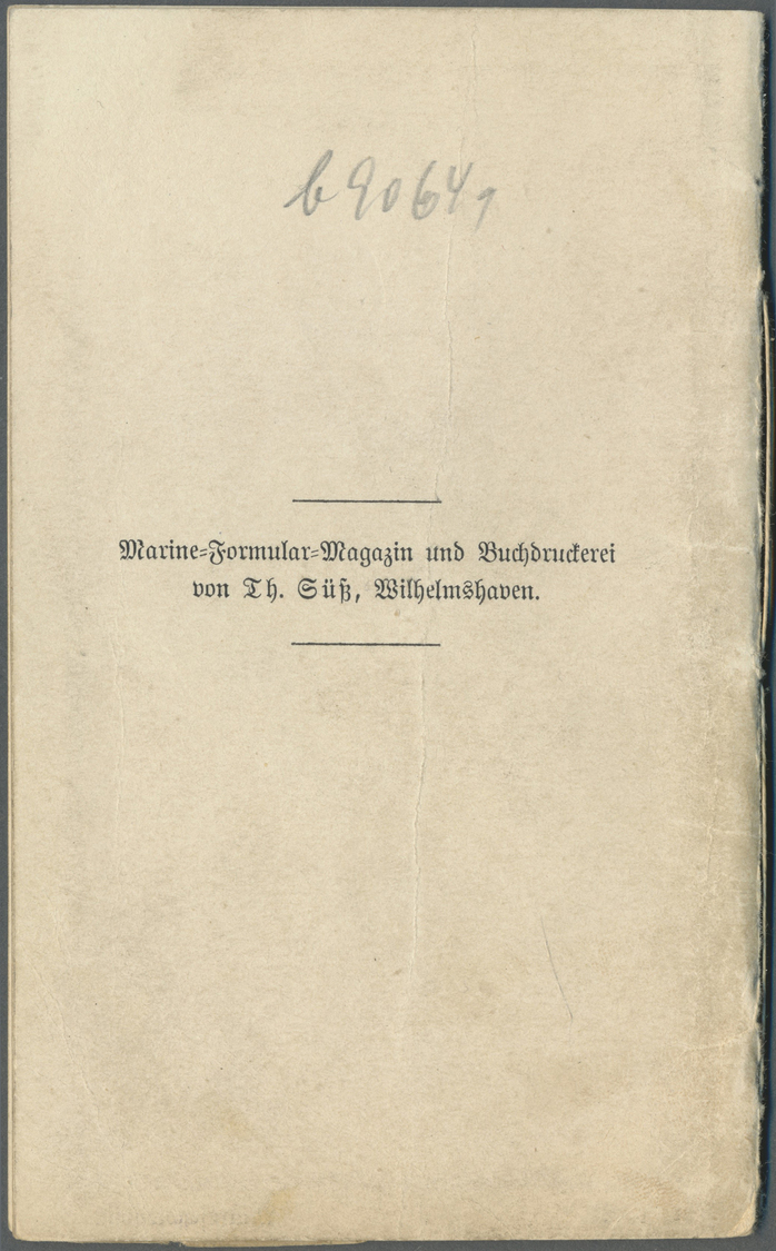 Deutsches Reich - Besonderheiten: 1893/1895: Überweisungsnationale. Kaiserliche Marine Eines Matrose - Andere & Zonder Classificatie