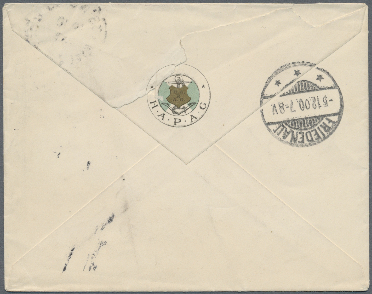 Br Deutsche Post In China: 1900, 10 Pfg. Krone/Adler Mit Steilem Aufdruck Dunkelrosarot (gelblich Orang - Deutsche Post In China
