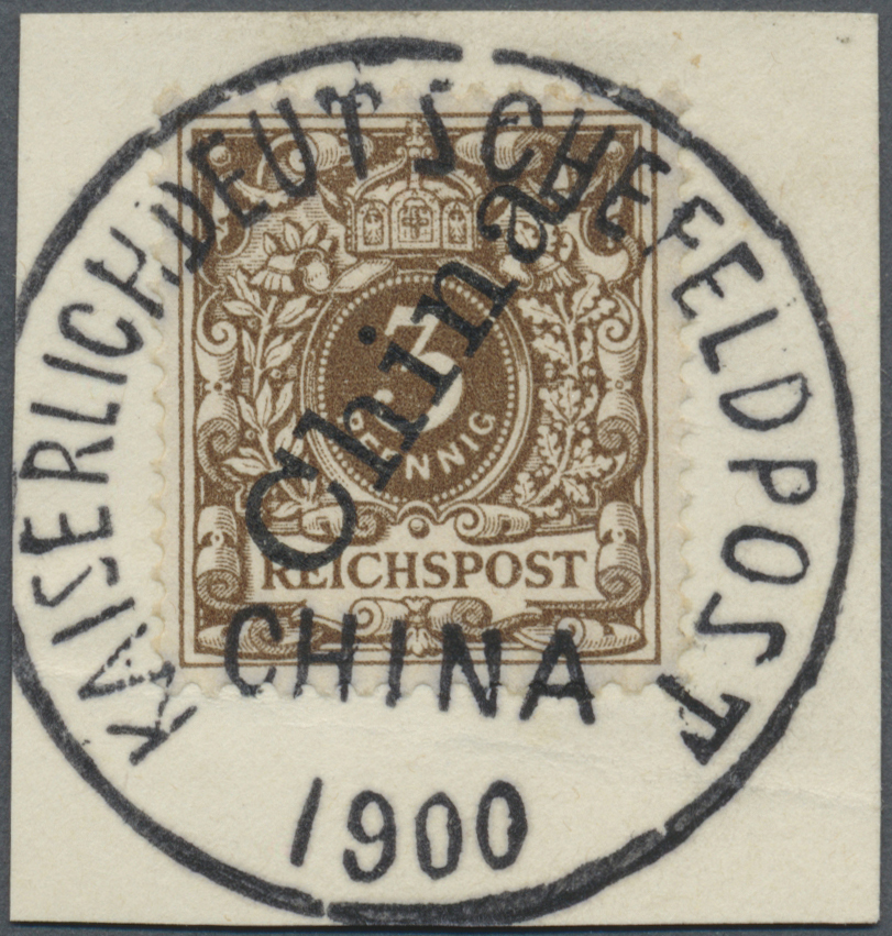 Brfst Deutsche Post In China - Stempel: 1900, Sauberes Briefstück Mit Zentrischem Stempelabdruck Vom Große - China (offices)