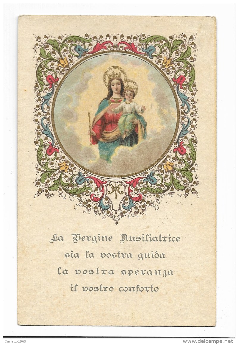 LA VERGINE AUSILIATRICE 1929 VIAGGIATA FP - Virgen Maria Y Las Madonnas