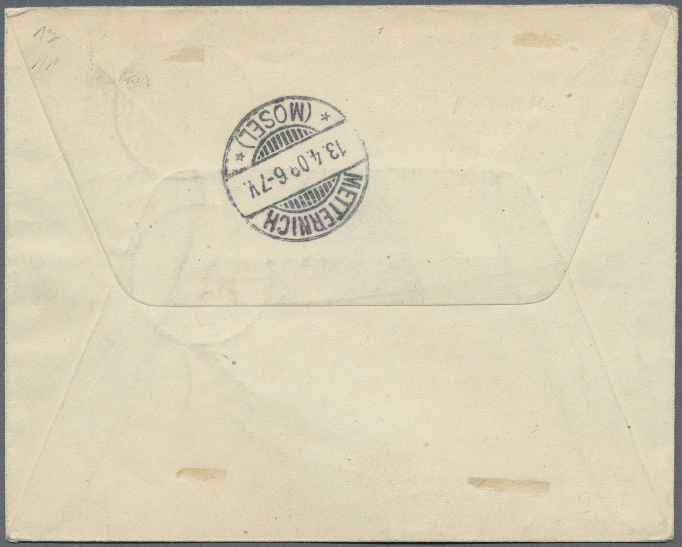 Br Deutsche Post In Marokko: 1908, R-Brief Mit 30C + 50C 'Marocco' Von RABAT Nach Metternich Mit Rs. An - Marokko (kantoren)