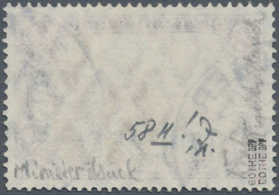O Deutsche Post In Marokko: 1911, Freimarke 6 P 25 C Auf 5M Schwarz/dunkelkarmin, Als Seltener Ministe - Marokko (kantoren)