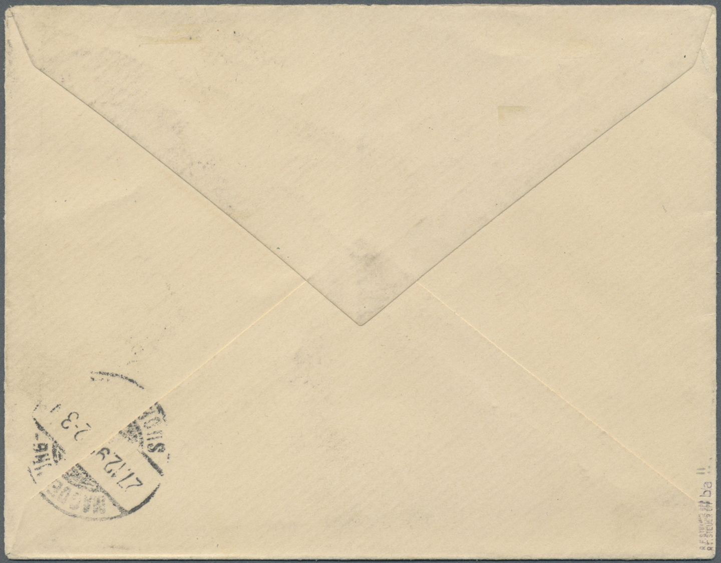 Br Deutsche Post In Der Türkei: 1892: 1 PIA A 20 Pfg Dunkelblau. Seltene Farbe Als Einzelfrankatur Auf - Turkse Rijk (kantoren)