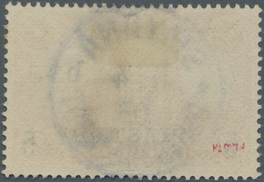 O Deutsche Post In Der Türkei: 1900, Germania 5 Piaster Auf 1 Mark Karminrot Mit Plattenfehler I 'C In - Turkse Rijk (kantoren)