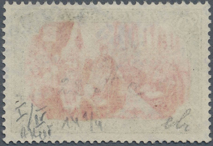 O Deutsche Post In Der Türkei: 1902, 25 P Auf 5 M Reichspost Grünschwarz/bräunlichkarmin Mit Nachmalun - Turkse Rijk (kantoren)