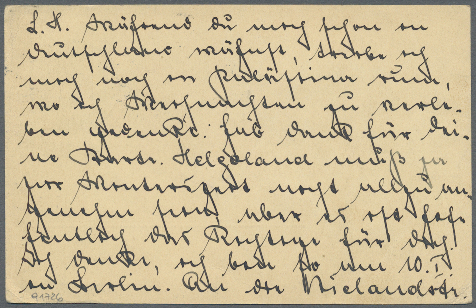 GA Deutsche Post In Der Türkei - Ganzsachen: 1912, Postkarte 10 C. Germania Von Jaffa Nach Helgoland, I - Turquie (bureaux)