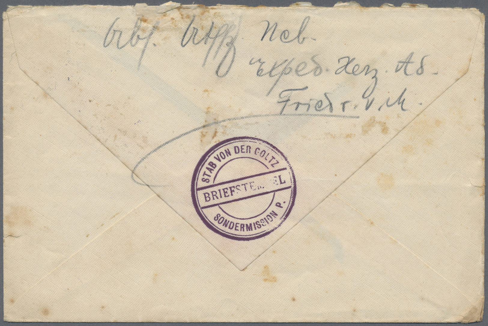 Br Deutsche Post In Der Türkei - Stempel: 1916 (9.6.), FELDPOST MIL.MISS. ALEPPO Auf FP-Brief Eines Ang - Turkse Rijk (kantoren)