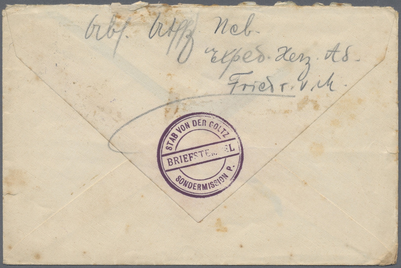 Br Deutsche Post In Der Türkei - Stempel: 1916 (9.6.), FELDPOST MIL.MISS. ALEPPO Auf FP-Brief Eines Ang - Turquie (bureaux)