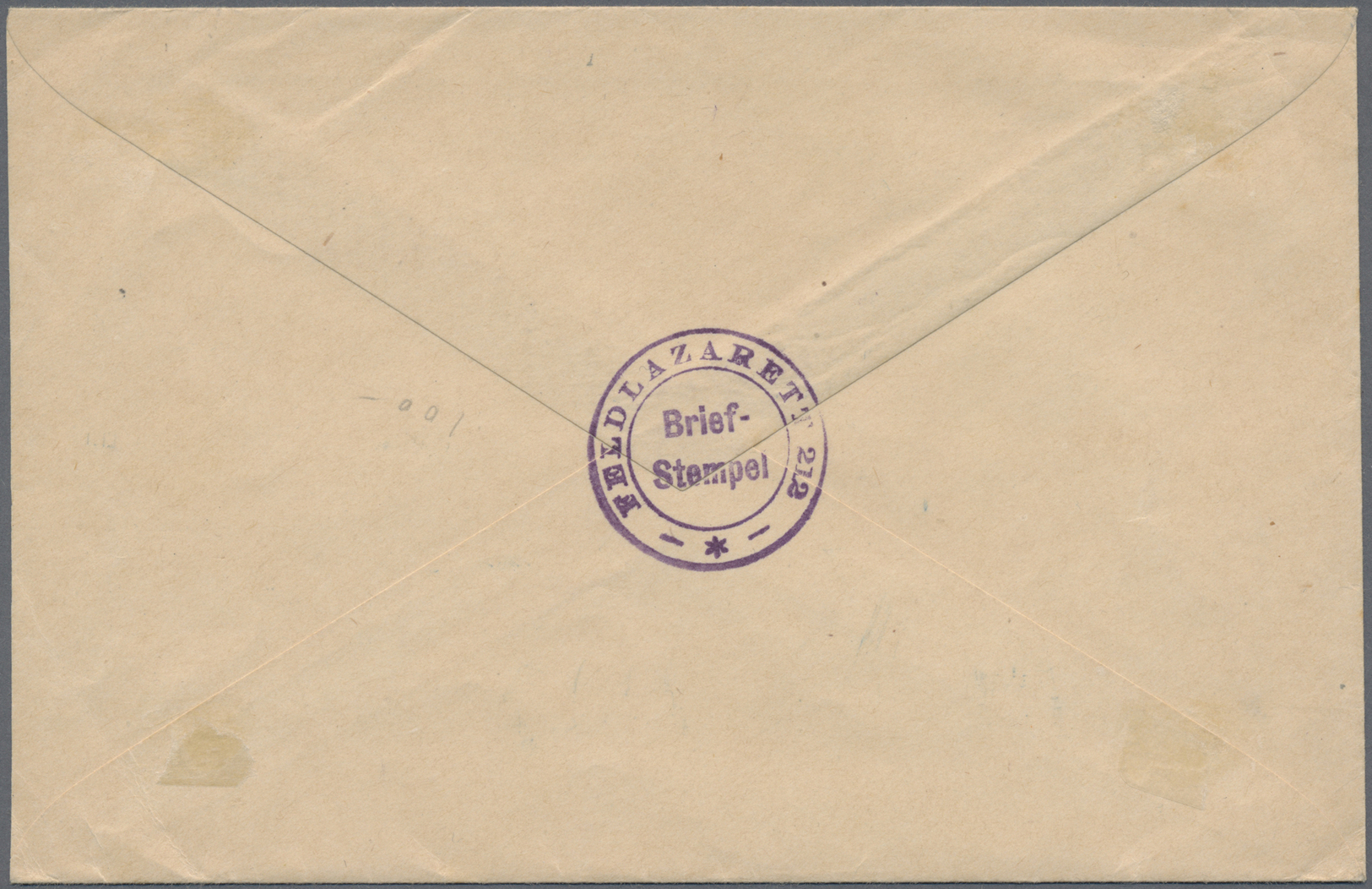 Br Deutsche Post In Der Türkei - Stempel: 1917 (7.8.),  FELDPOST MIL.MISS.JERUSALEM Auf FP-Dienstbrief - Turkse Rijk (kantoren)