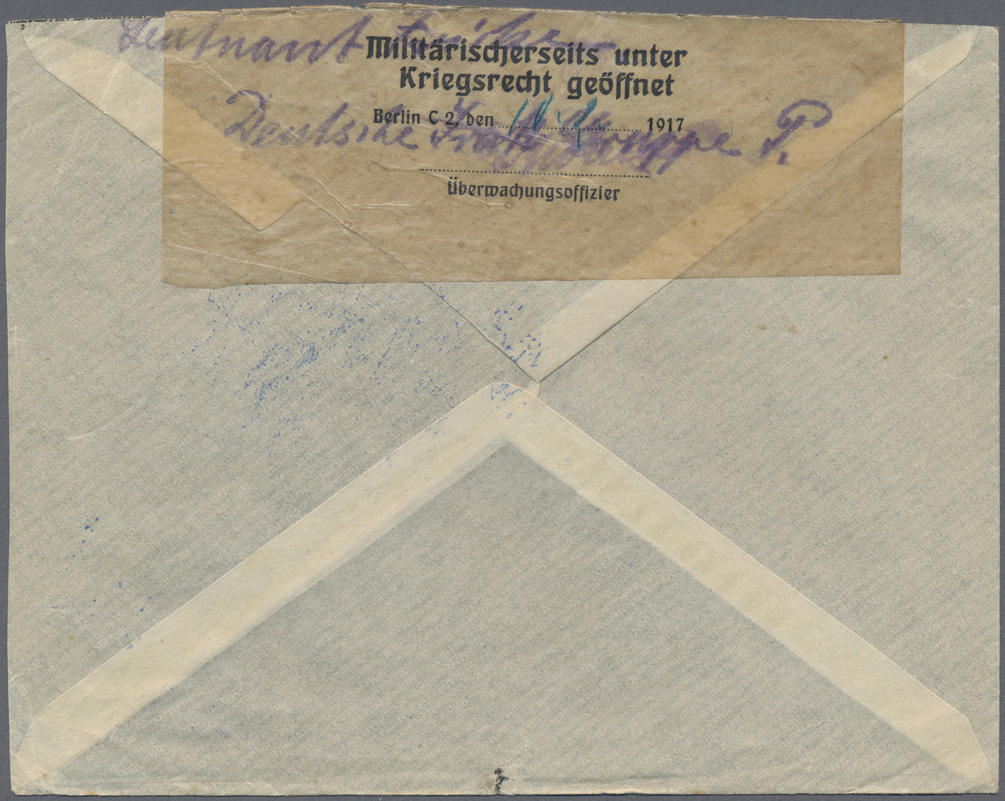 Br Deutsche Post In Der Türkei - Stempel: 1917 (15.1.),  DEUTSCHE MILITÄR-MISSION FELDPOST (provisorisc - Turkse Rijk (kantoren)
