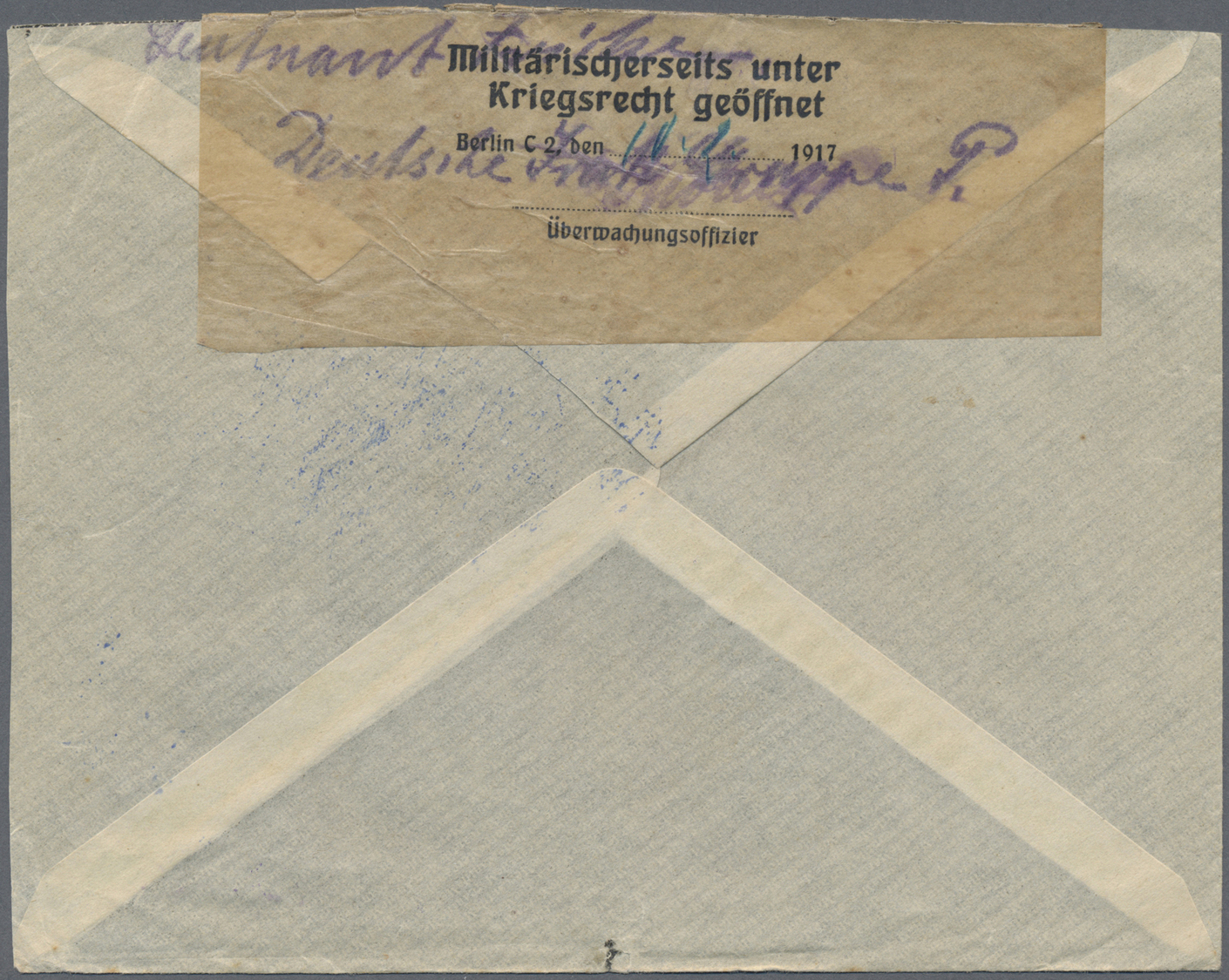 Br Deutsche Post In Der Türkei - Stempel: 1917 (15.1.),  DEUTSCHE MILITÄR-MISSION FELDPOST (provisorisc - Turquie (bureaux)