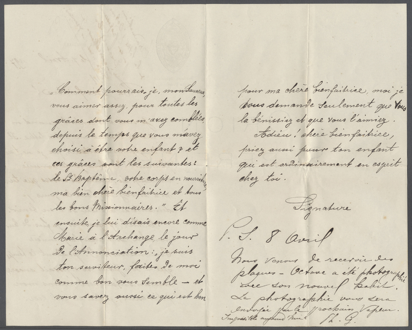 Br Deutsch-Neuguinea - Vorläufer: 1897, Missionarsbrief 'Vicariatus Apostolicus Novae Pomeraniae' Mit U - Nouvelle-Guinée