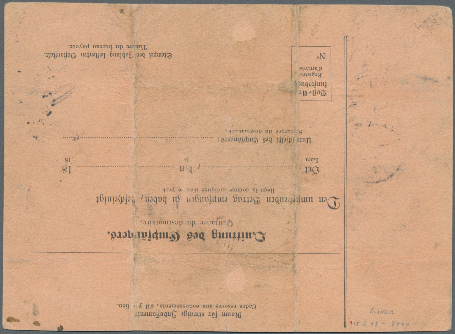 Br Deutsch-Neuguinea - Vorläufer: 1893, 20 Pf Blau Und 10 Pf Rot (senkr. Paar) Krone/Adler Auf "Interna - Nouvelle-Guinée