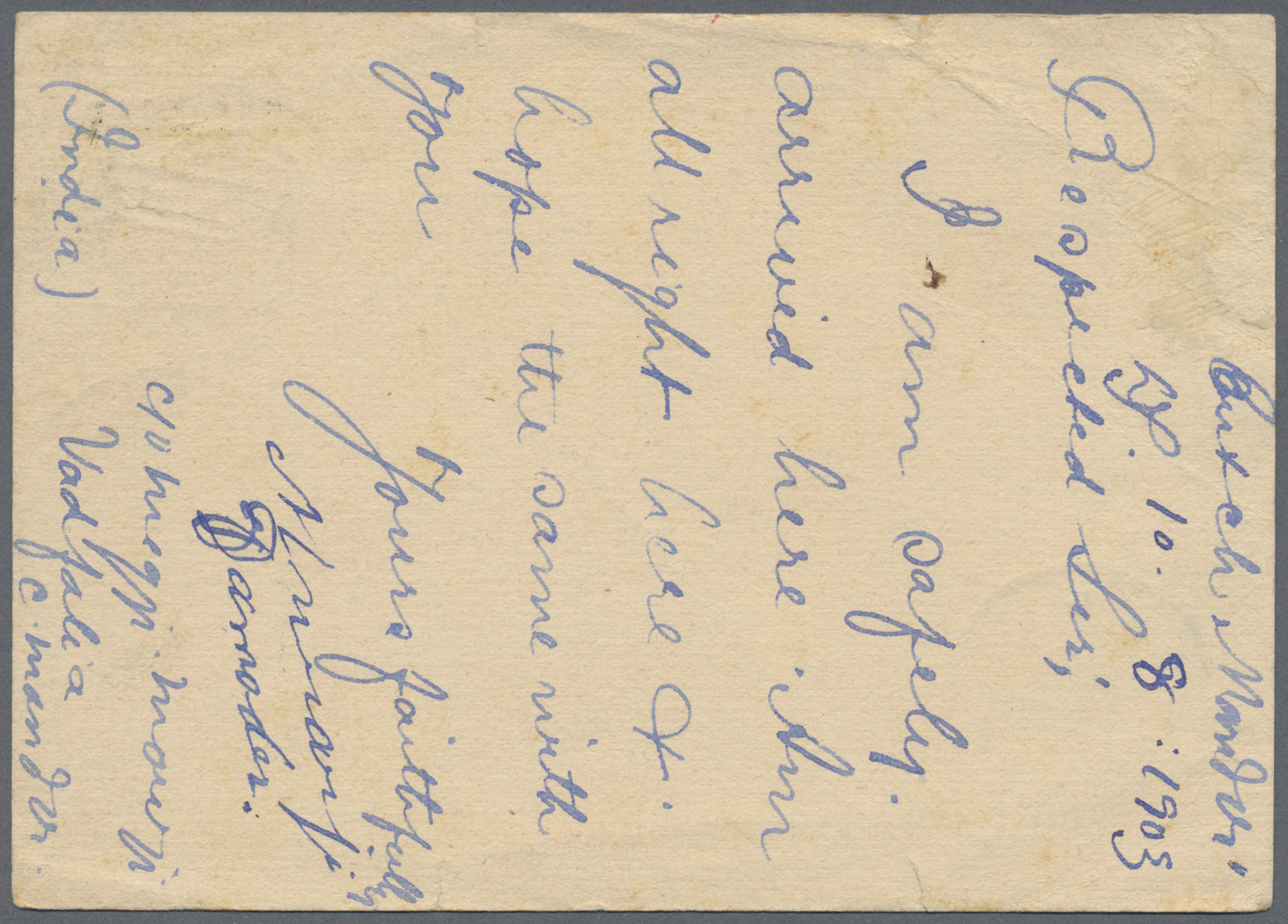 GA/ Deutsch-Ostafrika - Besonderheiten: 1902/04, Eingehende Post (3) Nach Lindi Je Mit Ankunftsstempel: - Duits-Oost-Afrika