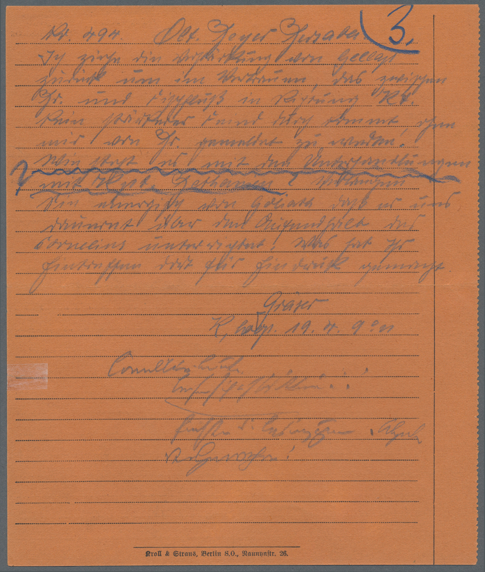 Br Deutsch-Südwestafrika - Besonderheiten: 1905 (ca.), Optisches Telegramm-Formular Gebraucht Mit Tages - Sud-Ouest Africain Allemand