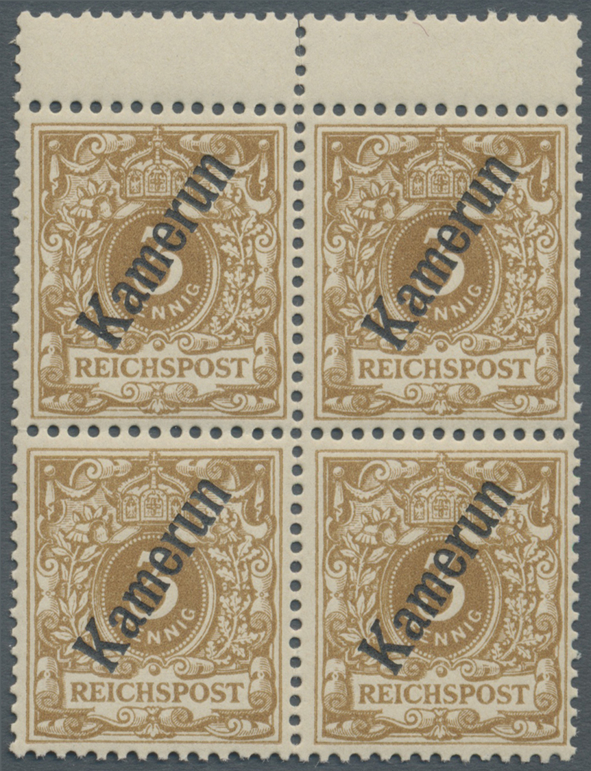/** Deutsche Kolonien - Kamerun: 1898, 3 Pf. Hellocker, Sehr Gut Gezähnter Und Farbfrischer Viererblock - Kameroen