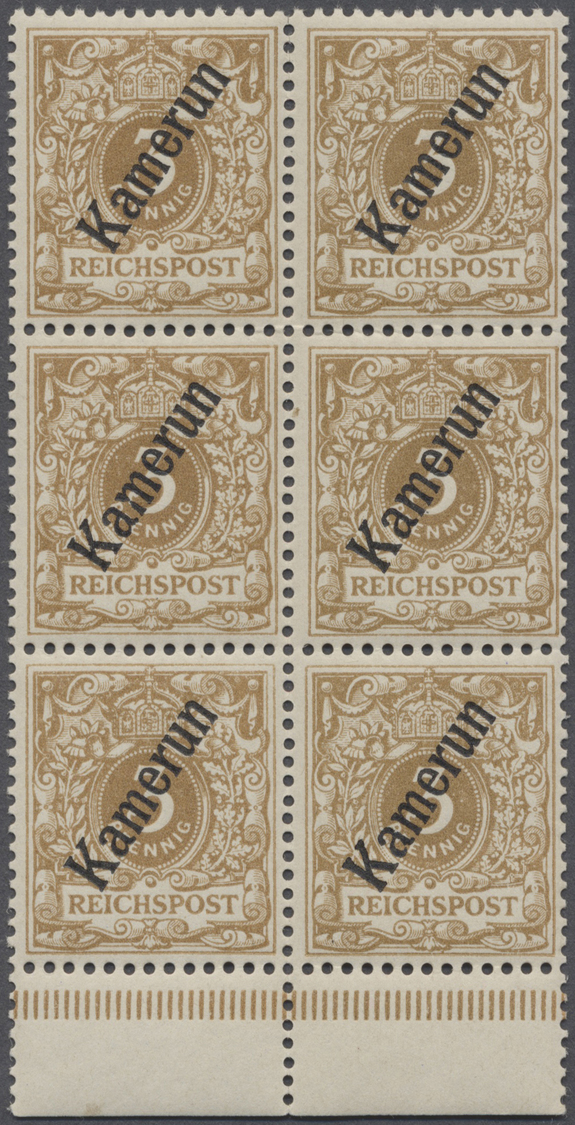 ** Deutsche Kolonien - Kamerun: 1898, 3 Pfg. Aufdruck In Der Guten Farbe HELLOCKER Im Postfrischen, Sen - Cameroun