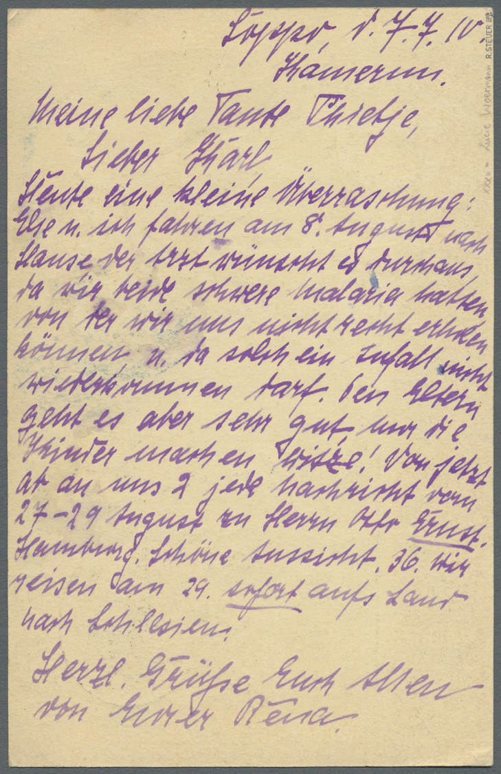 GA Deutsche Kolonien - Kamerun - Besonderheiten: 1907/1912, 3 Bedarfsbelege (GA-Kte (2), Und Ak Aus Kam - Cameroun