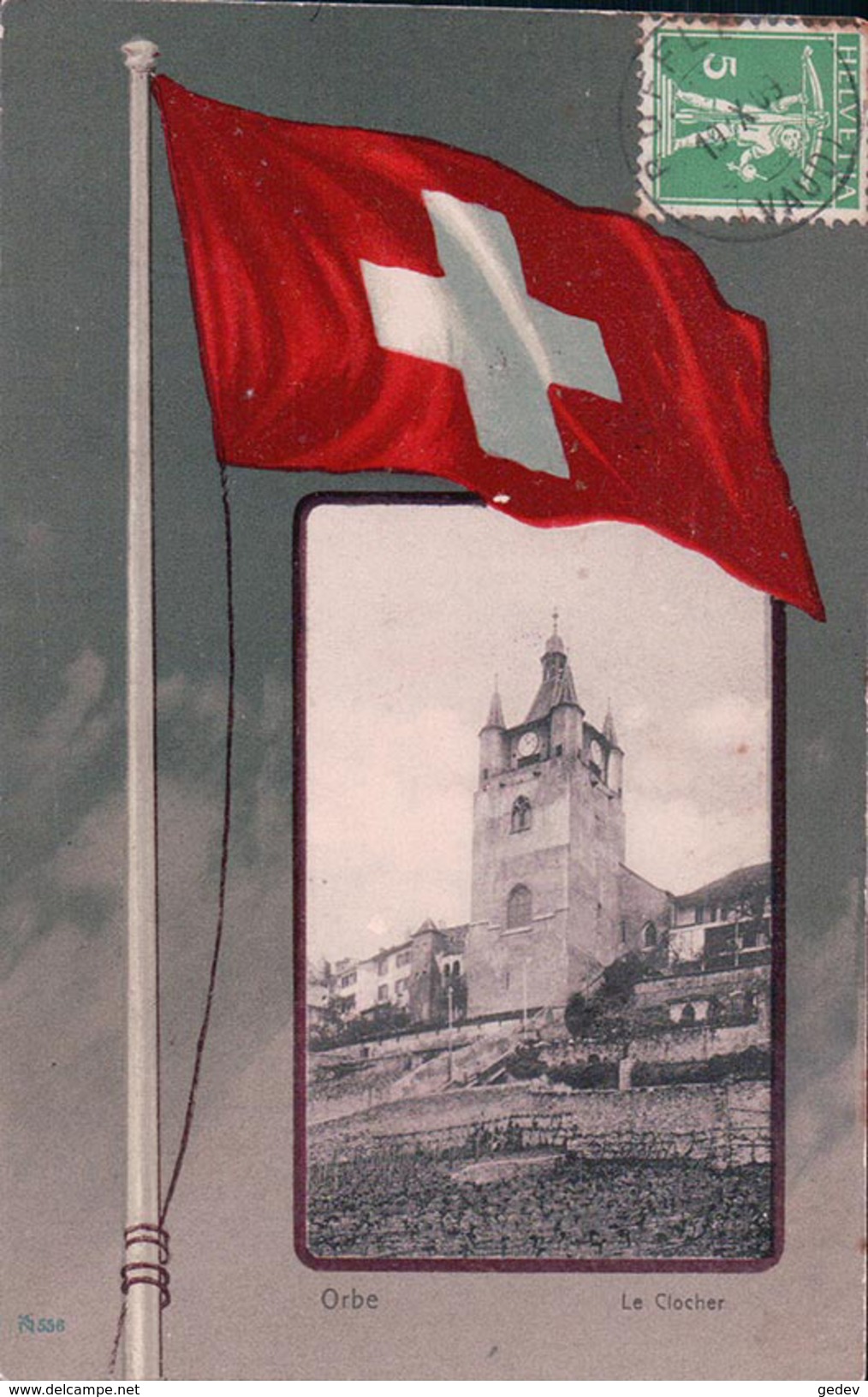 Orbe Et Drapeau Suisse (556) - Orbe