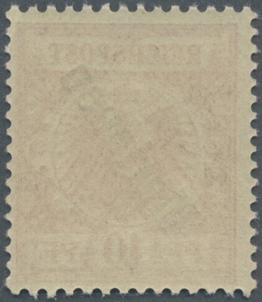 ** Deutsche Kolonien - Marianen: 1900, Freimarken &rdquo;Krone/ Adler&rdquo;, 10 Pf Mit Steilem Aufdruck, Lilarot ( - Mariannes