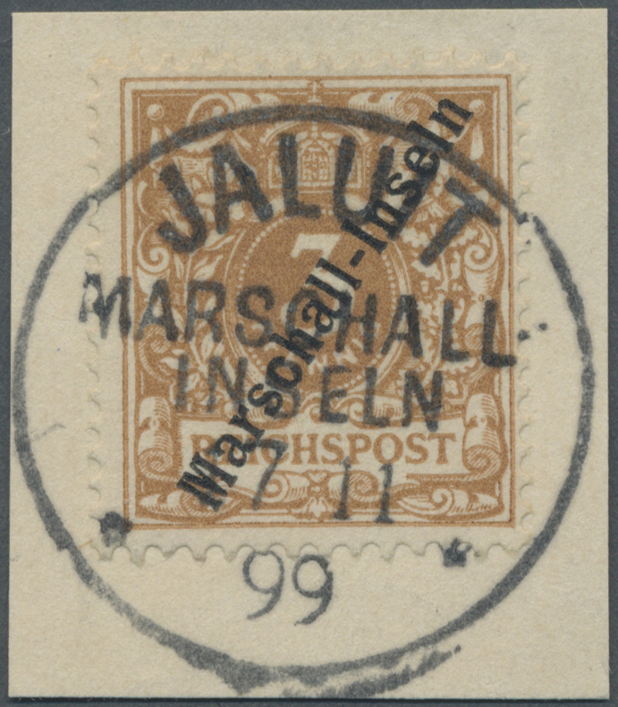 Brfst Deutsche Kolonien - Marshall-Inseln: 1897, 3 Pfg. Rötlichocker, Auf Luxus-Briefstück Mit Vollem K1 " - Marshall