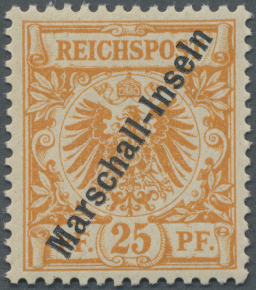 ** Deutsche Kolonien - Marshall-Inseln: 1897: 25 Pfg. Urdruckausgabe, Der Sehr Seltene Höchstwert, Feld - Marshalleilanden