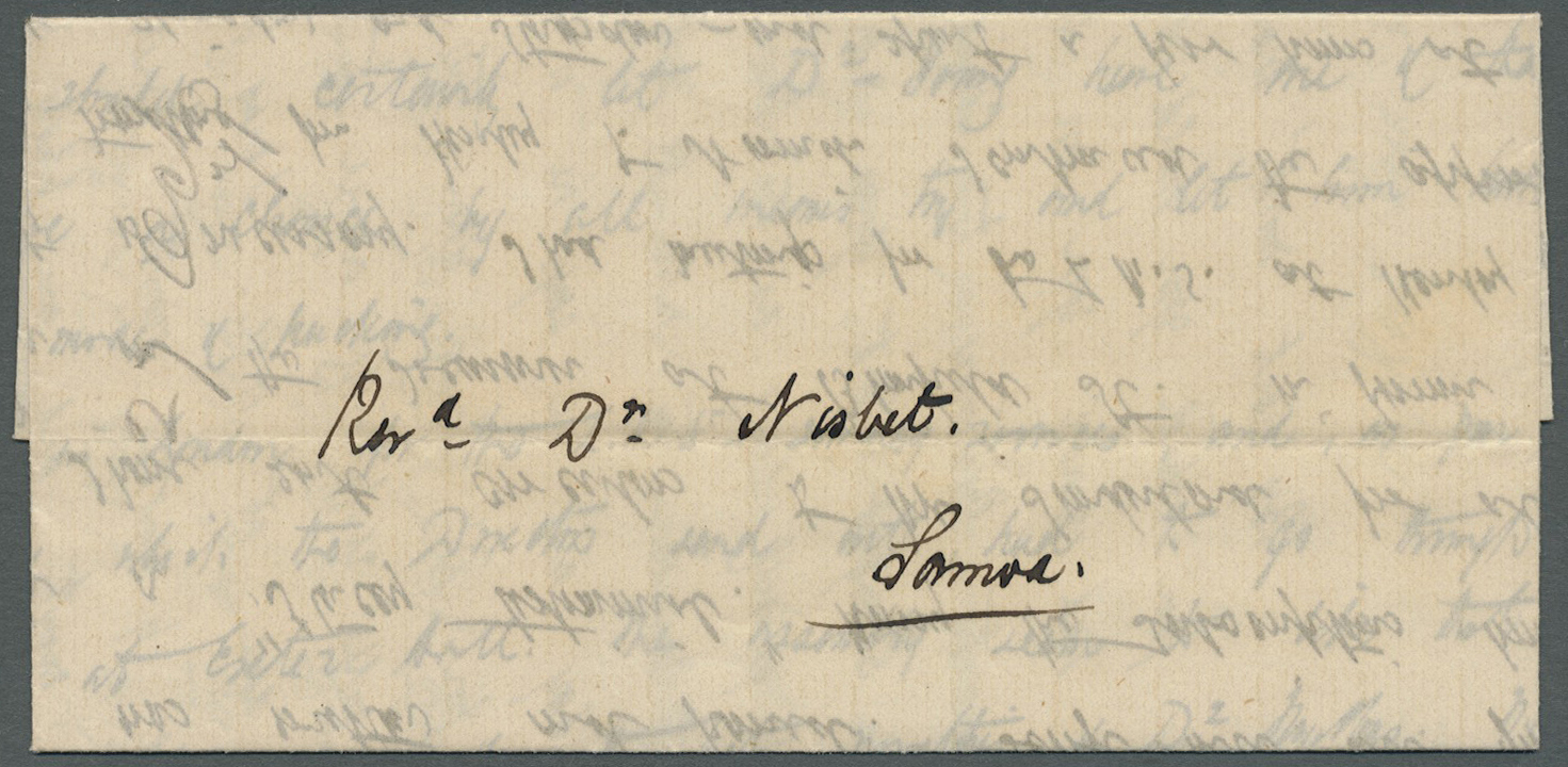 Br Deutsche Kolonien - Samoa - Besonderheiten: 1871, Bf. Aus Glasgow (ohne Poststpl.) An Reverend Nisbe - Samoa