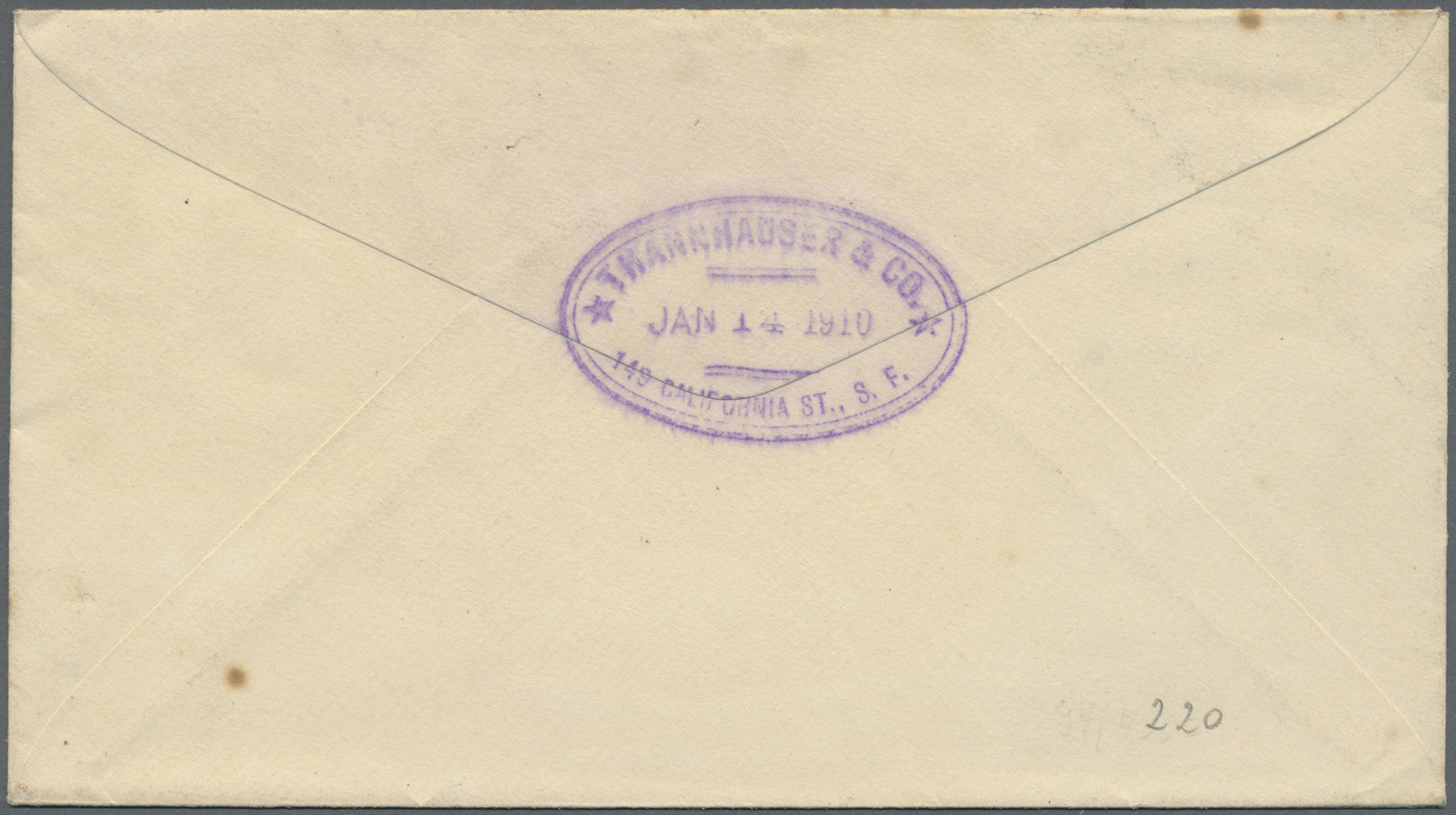 GA Deutsche Kolonien - Samoa - Besonderheiten: Incoming Mail: 1910, USA 2 C. Ganzsachenumschlag Mit Zuf - Samoa