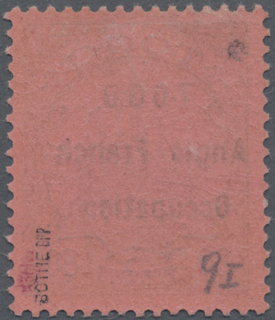 * Deutsche Kolonien - Togo - Britische Besetzung: 1914. 80 Pfg., Individual Setting, 3 Mm, Abart: Enge - Togo