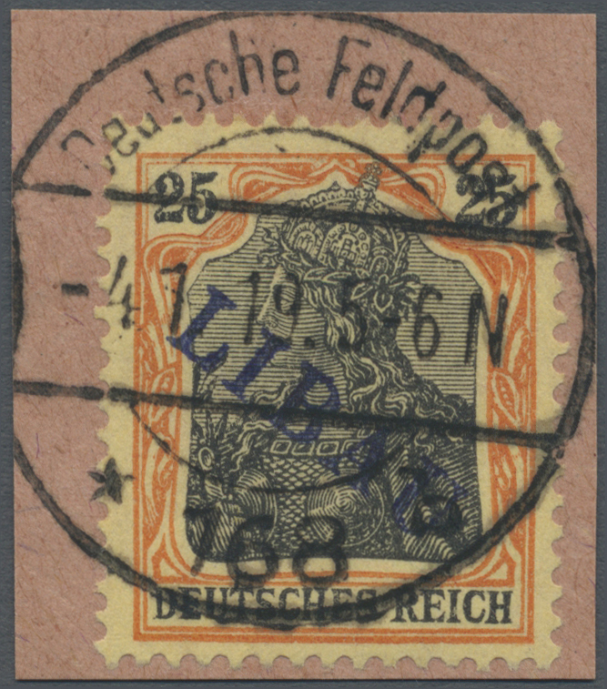 Brfst Deutsche Besetzung I. WK: Postgebiet Ober. Ost - Libau: 1919, Freimarken: Teilauflagen Von Marken De - Bezetting 1914-18