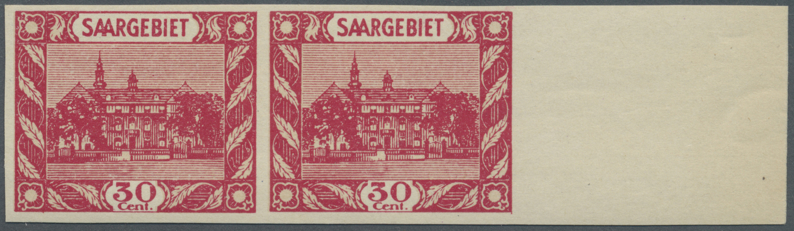 ** Deutsche Abstimmungsgebiete: Saargebiet: 1921, 10 M. Landratsamt Saarbrücken Als Ungezähnter Einzela - Andere & Zonder Classificatie