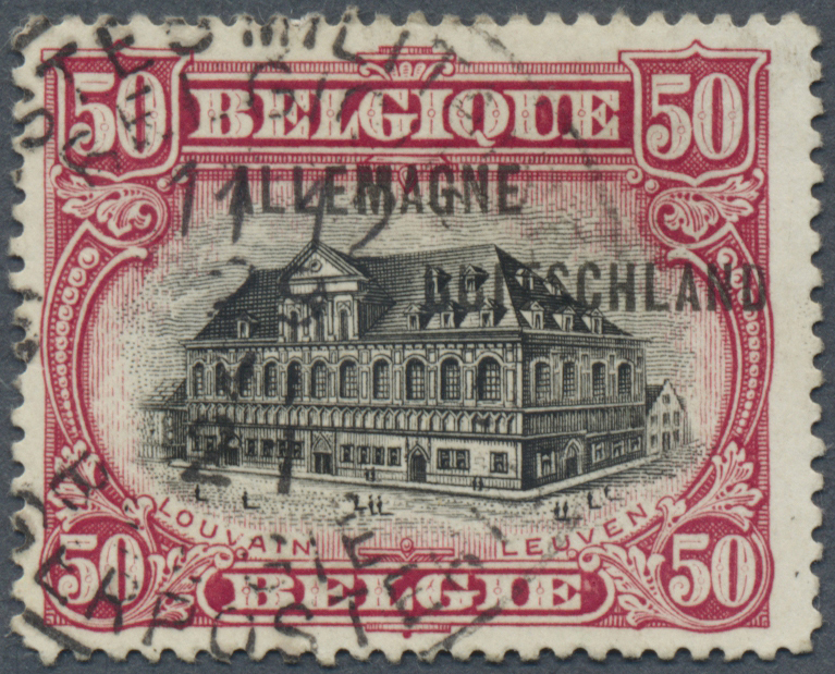 O Belgische Besetzung - Militärpost Im Rheinland: 1919, 50 Cent. In Normaltype Mit Besserer Zähnung 14 - Occupation 1914-18