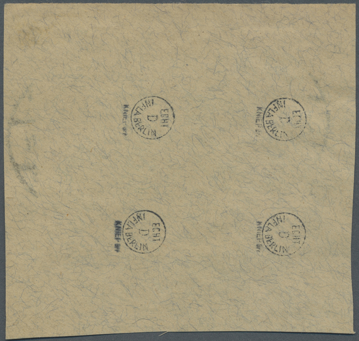 Brfst/ Danzig: 1923, Flugpostmarke 500 000 Mark Lebhaftrot, Im Viererblock Auf Kleinem Briefstück, Entwerte - Andere & Zonder Classificatie