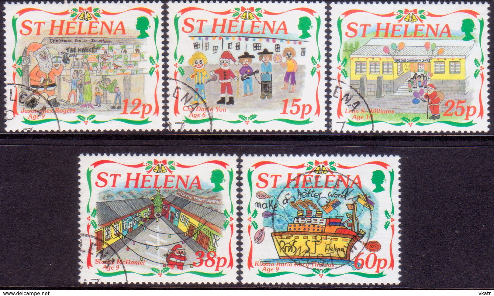 ST HELENA 1995 SG #705-09 Compl.set Used Christmas - Saint Helena Island