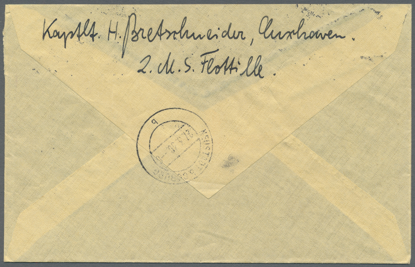 Br Memel: 35 Cent Type I (Paar) 30 Cent Type II (Paar) Und 15 U. 60 Cent Type III Auf R-Brief Von Memel - Memelland 1923