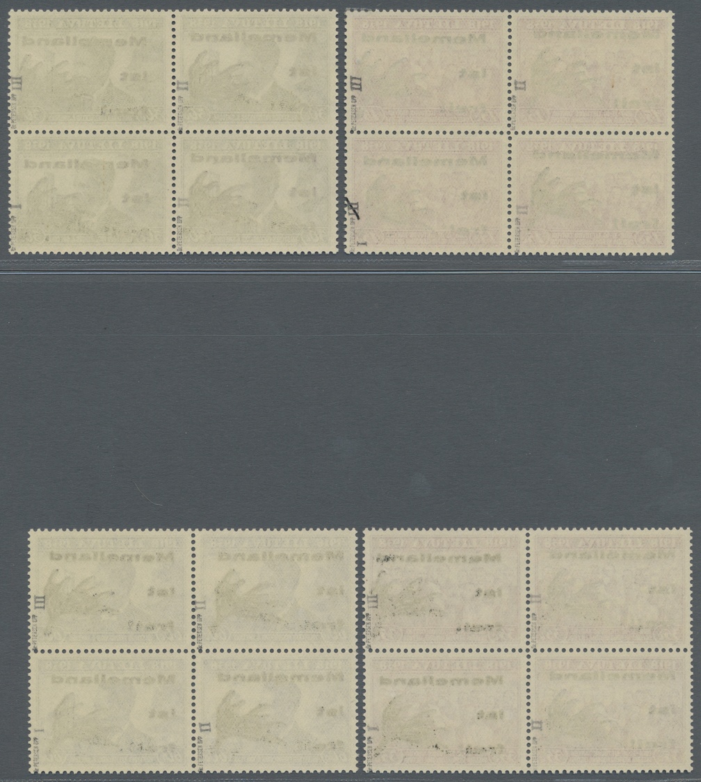 **/ Memel - Lokalausgabe Memelland: 1939, 15 C. Bis 60 C. Im Kompletten Postfrischen Viererblocksatz Mit - Memelland 1923