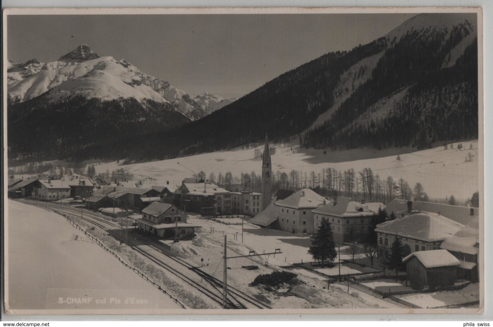 S-chanf Cul Piz D'Esen Im Winter En Hiver - Bahnhof Gare Station - Photo: Guido Canal - S-chanf